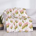 thumbnail image 3 of Rateoe Avocado Lovers Pattern Flannel Throw Blanket, Ultra-soft Blanket for Bed, Couch, Car, Hypoallergenic Anti-pilling blanket-60"x50"(Horizontal), 3 of 6
