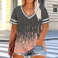 thumbnail image 4 of DeHolifer Plus Size T-Shirts for Women Lightweight Loose Short Sleeve Fashion Print Graphic Tees Lightweight Summer Tops Khaki L, 4 of 6