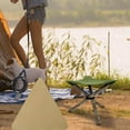 thumbnail image 4 of Canvas Camping Triangle Stool Cloth Travel Hiking Gardening Backpacking Wear Resistant Dark Green, 4 of 9