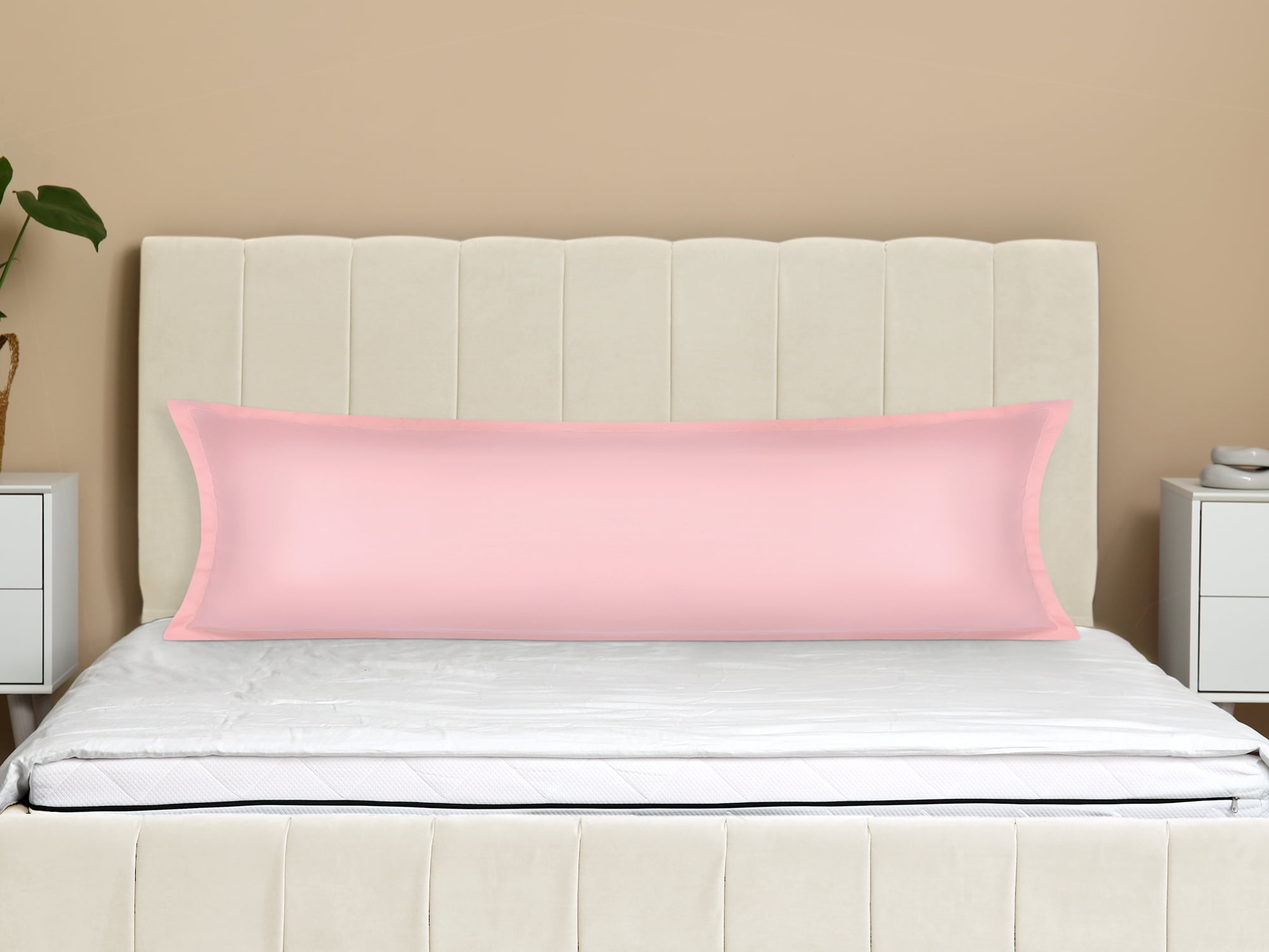 Unique Bargains 1 Pcs Pillow Cases Breathable Cooling Pillow Covers Pink 20"x48"