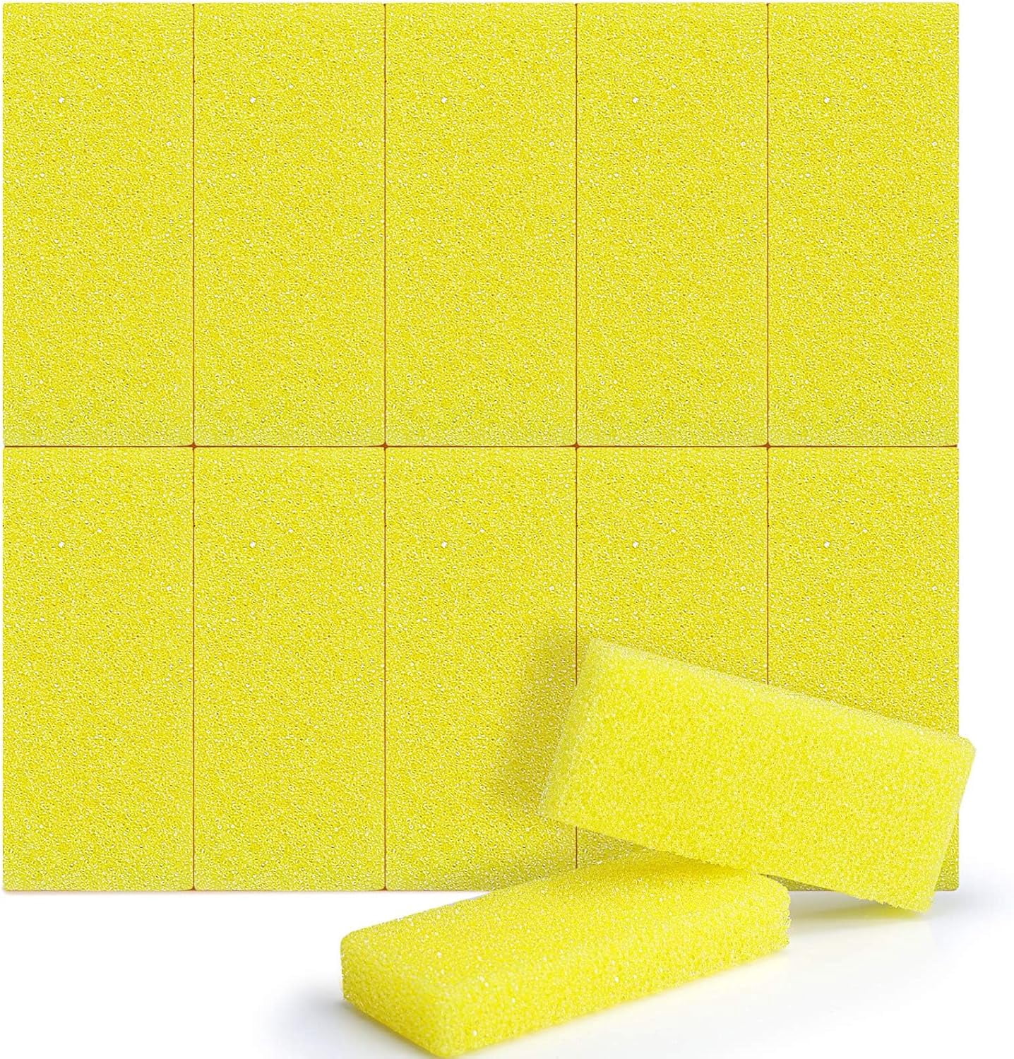 100 Pcs Pumice Stone for Feet Scrubber Dead Skin Disposable Pedicure Pumice Stone Foot Shower Scrubber for Heel Cuticle Callus Remover Bath Spa(Yellow)
