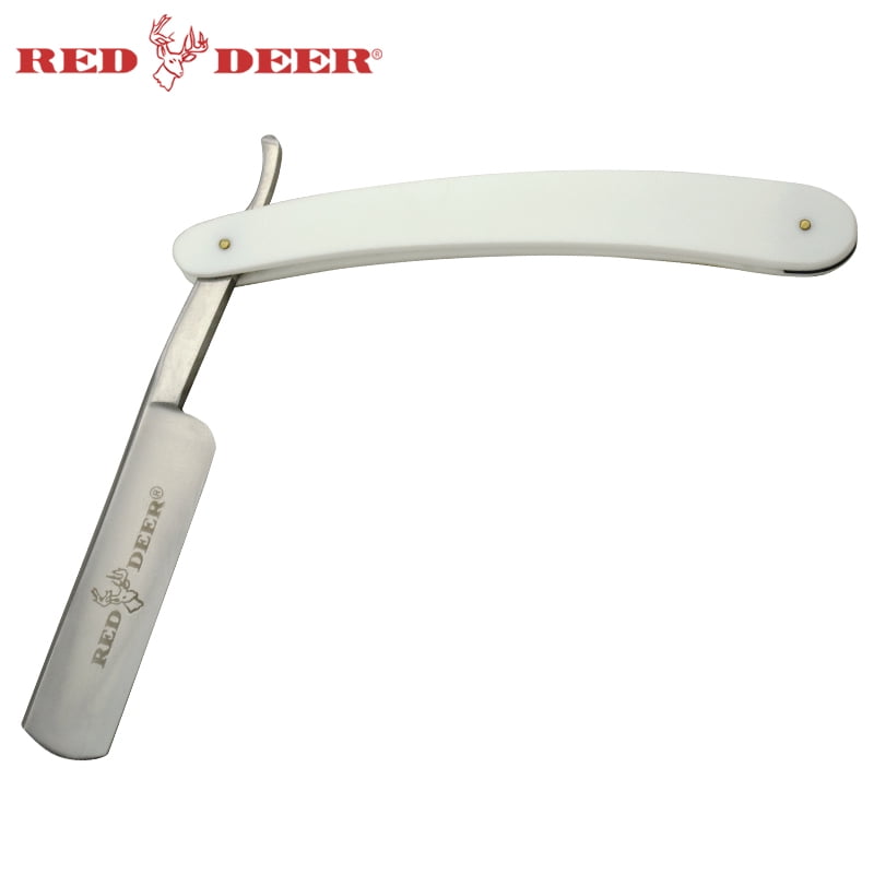 White Handle Red Deer Shaving Barber Vintage Straight Razor Walmart