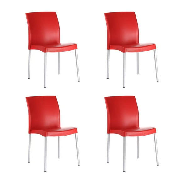 juego 4 sillas hot rojas