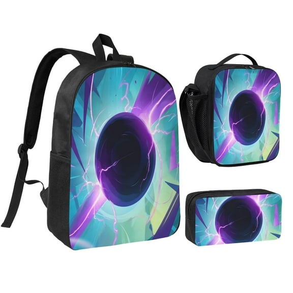 Football Backpack 17 Inch Set with Lunch Bag and CaseDurableTravel Bag Combo for Work Commuting Daily Use