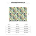 thumbnail image 5 of Honeii Tropical Flowers print throw blanket, crafted from cozy cotton flannel, offers versatile home decor as a bedding suitable for all seasons.-60"x50", 5 of 6