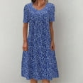 thumbnail image 2 of Ketyyh-chn99 Plus Size Summer Dresses Floral Print Short Sleeve Sun dresses for Women Plus Dresses Blue,2XL, 2 of 5