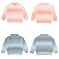 thumbnail image 4 of FNNMNNR Boys Girls Crewneck Sweater Girls and Toddlers‘ Perfect Pullover Casual Sweater Fashion Gradient Knit Sweater for 1-10 Years, 4 of 6