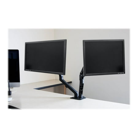 Mind Reader - Dual Monitor Stand, Adjustable - Black
