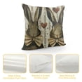 thumbnail image 4 of SHANXI Pillow Covers Brown Heart Throw Pillow Covers Spring Pillowcases Linen Cushion Covers for Couch Bed Sofa Chair Decor 18x18in, 4 of 5