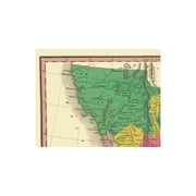 Historic Map - Mexico Territories - Finley 1831 - Vintage Wall Art