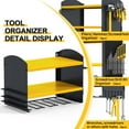 thumbnail image 4 of Auledio Power Tool Organizer, 4 Drill Holder Wall Mount,Heavy Duty Metal Tool Shelf, Storage Rack for Garage Organization, Heavy Duty Metal Tool Shelf，Yellow, 4 of 7