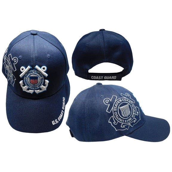 U.S. Coast Guard 1790 Crossed Anchors Shadow Navy Blue Embroidered Hat Cap