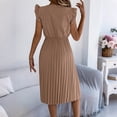 thumbnail image 5 of Afdoent Womens Dresses For Ruffle Short Sleeve Lace Midi Dress Pleated Dress Cute Teacher Outfits Travel Outfits, 5 of 5