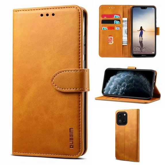 Allytech Case for iPhone 13 Pro Max Wallet Case Cover, Premium PU Leather Flip Folio Case with Card Slots TPU Inner Shockproof Kickstand Magnetic Snap Cover for iPhone 13 Pro Max 6.7" 2021, Khaki