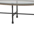 thumbnail image 4 of Benjara BM262146 Coffee Table with Pipe Design Tubular metal Legs, Brown, 4 of 5