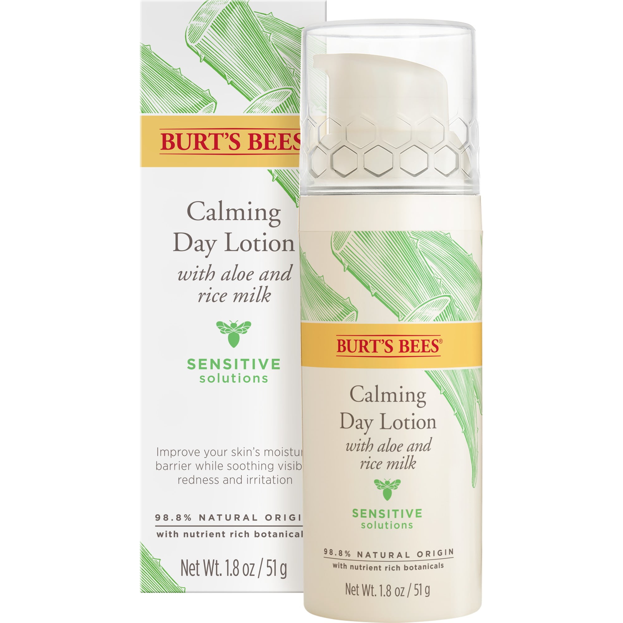 Burt's Bees Sensitive Solutions Calming Day Lotion with Aloe and Rice