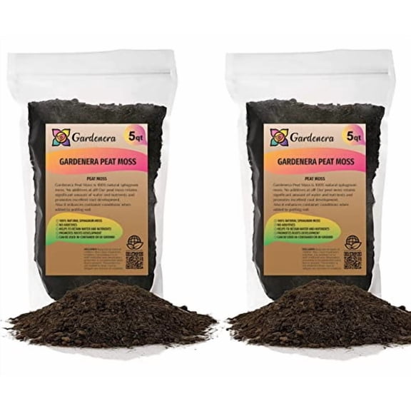Premium Natural Sphagnum Peat Moss - Gardening Soil Amendment and Carnivorous Plant Soil Media by Gardenera (10 Quart)