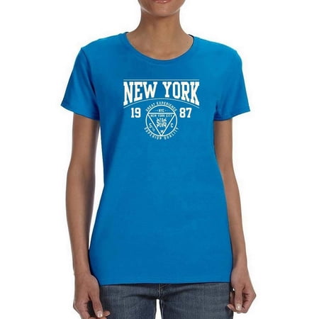 New York Retro College T-Shirt Women -Image by Shutterstock Female XX-Large