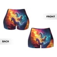 thumbnail image 5 of Lsque Dreamy Night Sky White Horse Pattern High Waisted Biker Shorts for Women-Tummy Control Fitness Athletic Workout Running Yoga Gym Shorts,Moisture-Wicking-XX-Large, 5 of 9