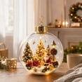 thumbnail image 2 of Glowing Christmas Story Ornament, Light Up Mini Holiday Scene Hanging Decoration with Warm LED Light, Festive Keepsake Gift for Home Christmas Tree Window Mantel Decor, 2 of 6