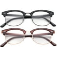 thumbnail image 3 of 2 Packs Bifocal Reading Glasses Half Frame Vintage Retro Stylish and Fashion Reading Glasses Bifocal Lens, 3 of 4