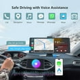 thumbnail image 3 of 10.26" HD Carplay Screen for Car, Portable Wireless Apple Android Auto Car Play Stereo Car Audio Receivers with Voice Control, Backup Camera, Mirror Link, Bluetooth, GPS Navigation, 3 of 8