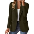 thumbnail image 1 of ManxiVoo Professional Womens Blazer Cardigan Open Front Lightweight Office Wear Versatile Spring Layering Piece S Size Coffee, 1 of 6