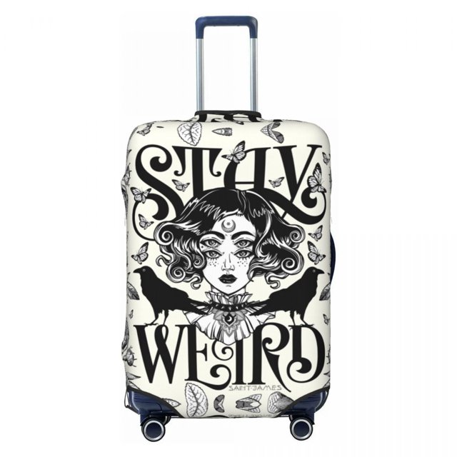Custom Halloween Witch Gothic Skull Luggage Cover Cute Suitcase Protector Covers Suit For 18-32 inch