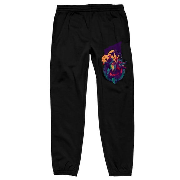 Dungeons & Dragons Four Characters Men's Black Graphic Jogger Pants