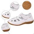 thumbnail image 7 of Womens Fisherman Sandals Closed Toe Cutout Flat Walking Shoes Comfortable Arch Support Summer Beach Shoes White Size 8, 7 of 7