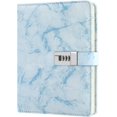 thumbnail image 2 of Journal Notebook, A5 Daily Journal Marble Diary with Lock for Girls PU Leather Diary with Combination Lock Diary Lock for Women Teenagers Kids 192 Pages (3 Digit), 2 of 5