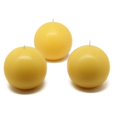 thumbnail image 1 of 3 in. Ball Candles, Yellow - 6 Piece per Box, 1 of 1