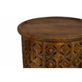 thumbnail image 6 of Jofran Decker Small Distressed Hardwood Global Drum End Table, 6 of 6
