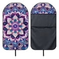 thumbnail image 6 of XYZCANDO Purple Floral Mandala Car Seat Towel Covers Premium Terry Cloth Car Seat Covers, Anti-Slip, Suitable for Van Bucket Seat, Fit for Cars Vans Trucks, 6 of 9