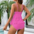 thumbnail image 5 of ZZwxWA Women Two Piece Halter Tankini Bathing Suits Belly Control Swimsuits Ruffle Tankini Set with High Waist Shorts Swimwear, 5 of 5