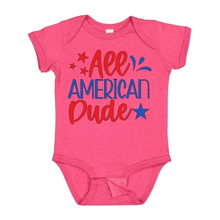

Inktastic 4th of July All-American Dude with Stars Gift Baby Boy Bodysuit