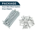 thumbnail image 5 of Unique Bargains Bicycle Spokes Bike Wheel Spokes Silver Tone Nipple 1 Set 14G Carbon Steel Galvanized Silver Tone-87mm, 5 of 7