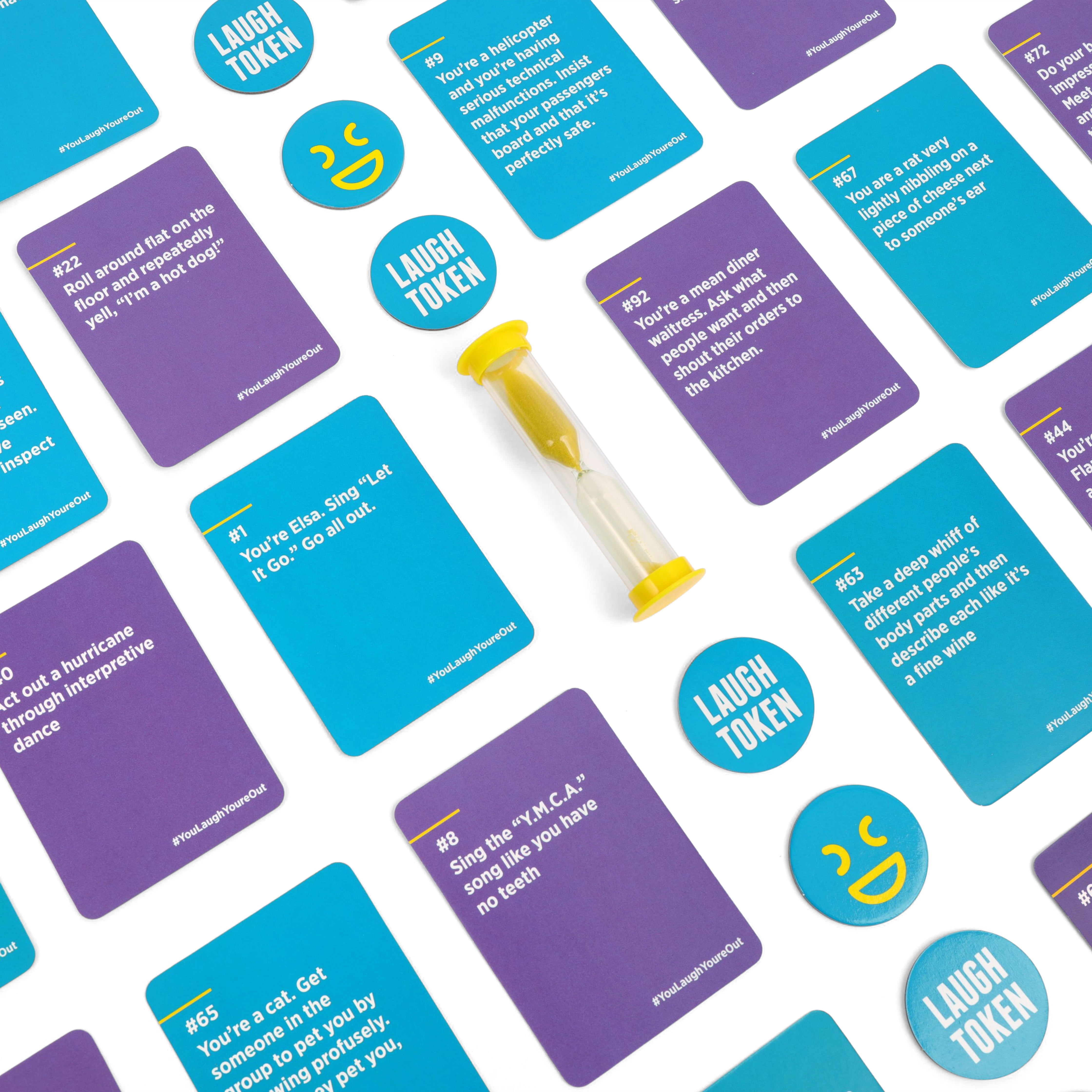 You Laugh You're Out by DSS Games [Try Not to Laugh Family Card Game for Adults, Kids & Teens | Game Nights & Parties Ages 14 and up]