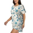 thumbnail image 2 of "Wukai Rose Flowers Women's Pajama Set - Short-Sleeve Top and Shorts with Elastic Waistband and Pockets for Loungewear, Yoga, and Casual Wear-X-Large, 2 of 8