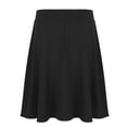 thumbnail image 2 of TiaoBug Big Girls Knee Length Skater Skirts Solid Color A-Line Full Circle Stretchy Skirt for Party Black 8, 2 of 7