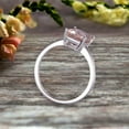 thumbnail image 4 of 7x5mm Emerald Cut 1 Carat Morganite Engagement Ring Wedding Ring Promise Ring 10k White Gold Solitaire Anniversary Ring Personalized for Brides, 4 of 4