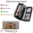 thumbnail image 3 of GEEAD Zip Around Wallet for Women Card Holder Wallet for Women Scarecrow Autumn Harvest Farm Activities Ideal Holiday Gift Travel Accessory, 3 of 10