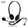 thumbnail image 2 of USB Headset Headphone With Microphone Noise Cancelling For PC Computer Call Chat, 2 of 11