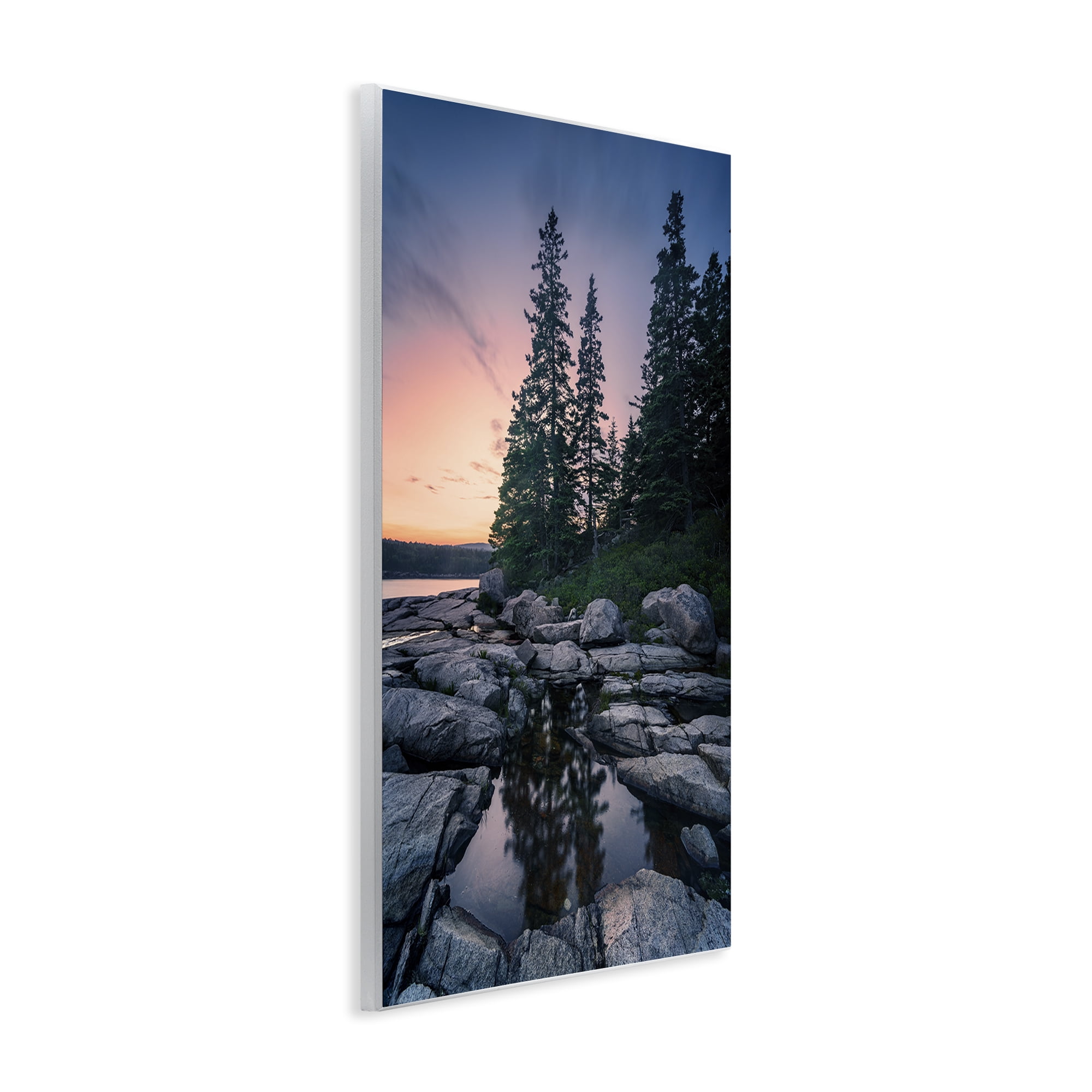 Stupell Industries Trees Reflected in Tide Pool Landscape & Nature Photography Unframed Art Print Wall Art, 13 x 19