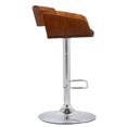 thumbnail image 4 of Armen Living Tabouret de Bar Pivotant Réglable en Faux Cuir en Noir, 4 of 8