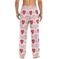 thumbnail image 3 of joogoo Men's Pajama Pants Valentine's Hearts Soft Long Sleep Lounge Pjs Bottoms XL, 3 of 7