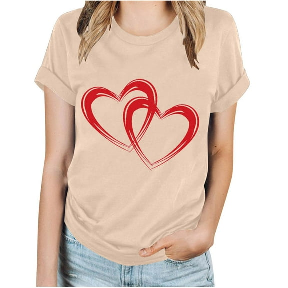 Giftesty Womens Tops Plus Size Women's Fashion Stripe Printed Round Neck Short Sleeves Casual T-Shirt Top