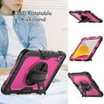 thumbnail image 7 of Dteck Rugged Case for Apple iPad (10th generation) 10.9-inch with Built-in Screen Protector, Rotating Hand Strap Stand Heavy Duty Shockproof Case with Carrying Shoulder Strap for iPad 10th Gen,Rose, 7 of 7