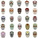 thumbnail image 5 of 50 pegatinas de calavera de azúcar de Halloween, pegatinas de calavera de caramelo para portátil, botella de agua, equipaje, bicicleta, ordenador JAMW Sencillez, 5 of 5