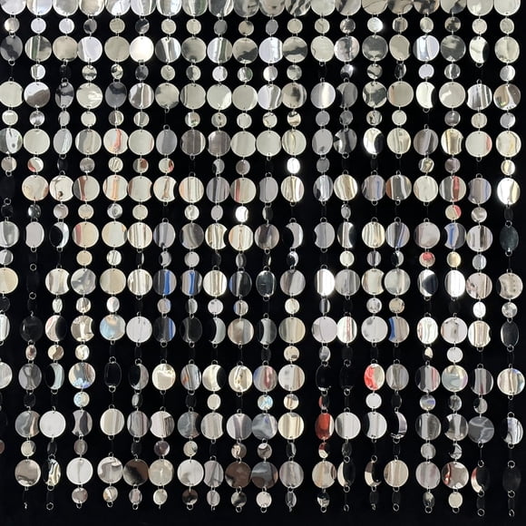 Set de decoración para fiestas, fondo de pared plateado brillante, 20 unidades